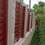 Red Wood Fence Renovation Interior Side View