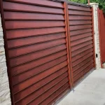 Red Wood Fence Renovation Side View