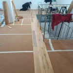 Loft renovation vinyl installation