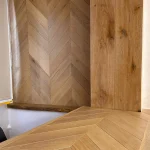 flooring installation wall feature and counter view